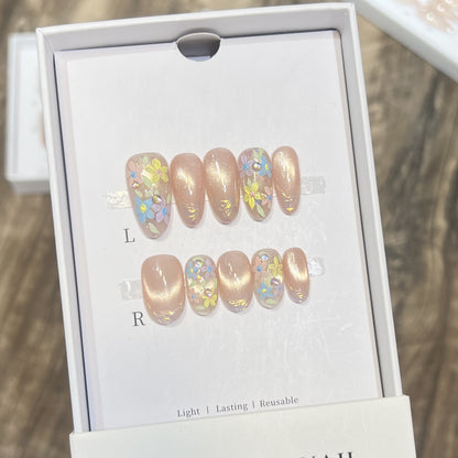 Floral Art Press-On Nail Set Acalora