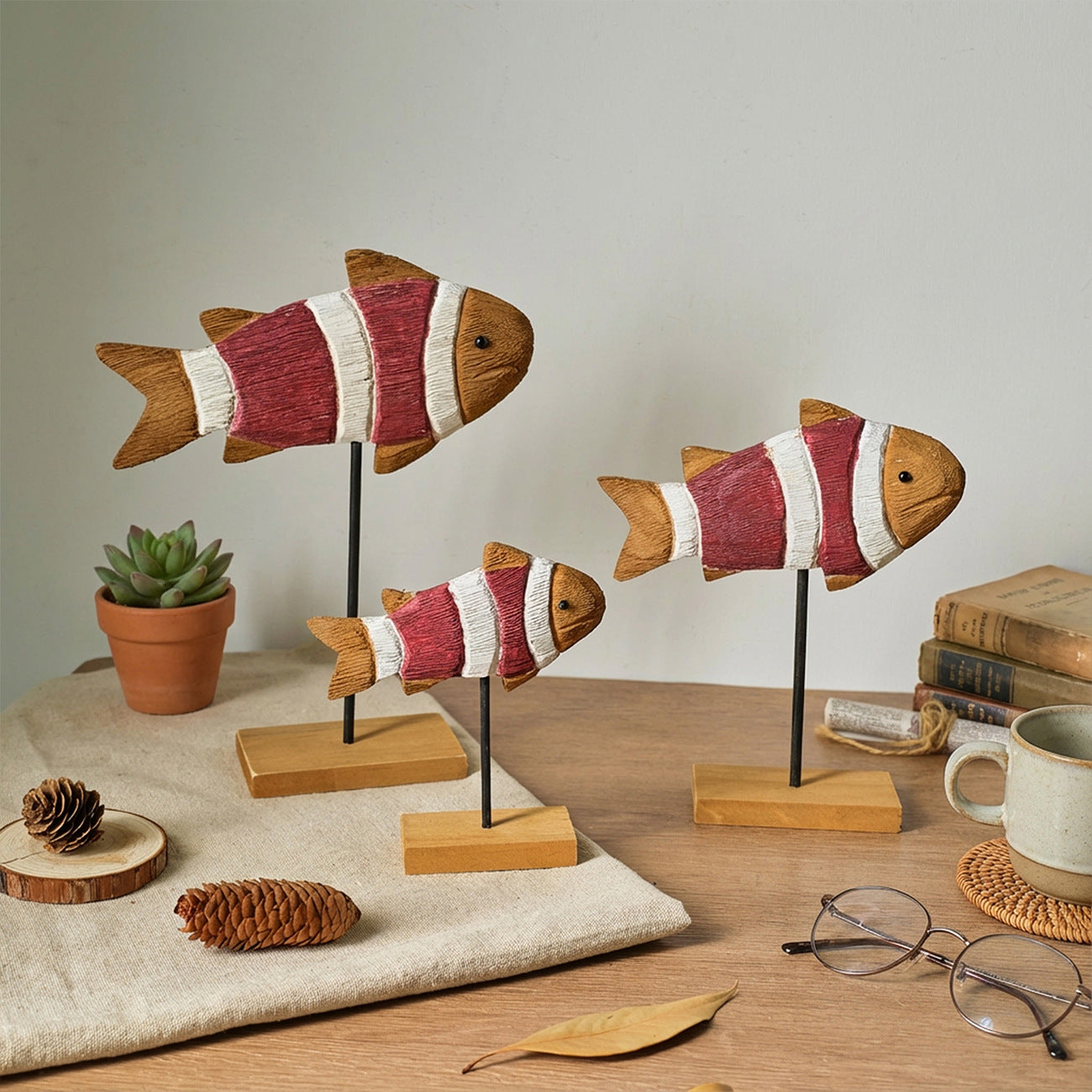 Decorative Fish Sculpture Display