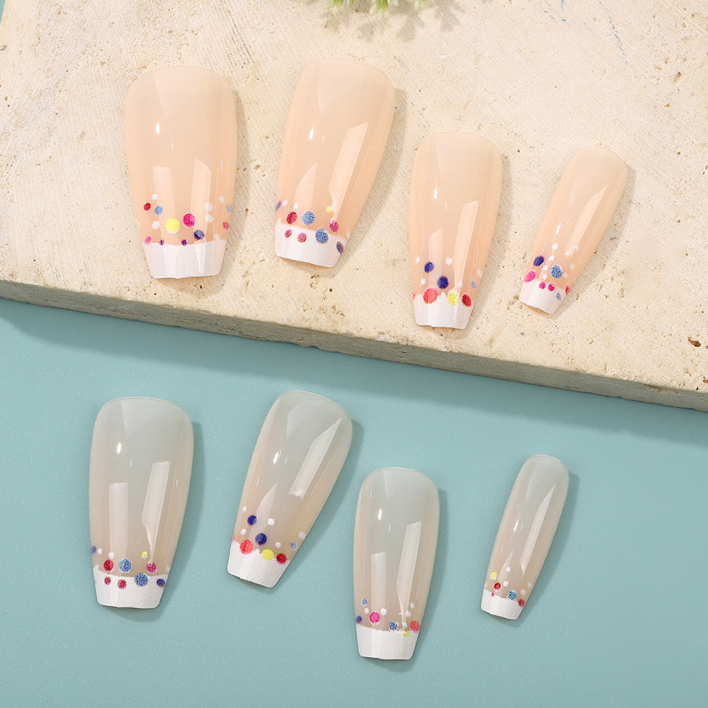 Creative artificial nails with colorful accents Acalora