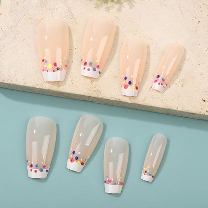 Creative artificial nails with colorful accents Acalora