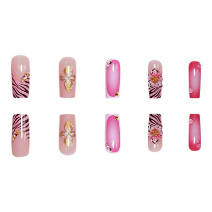 Artistic Floral Acrylic Nail Art Acalora