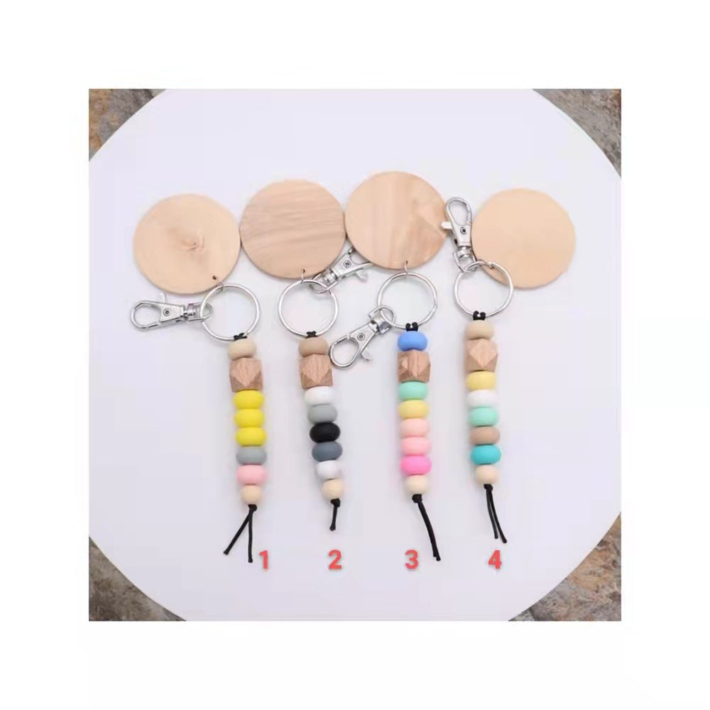 Decorative Wooden Beaded Keychain Acalora