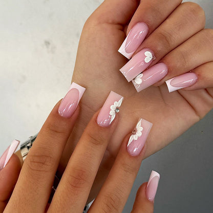 Floral Decorative Press-On Nails Acalora