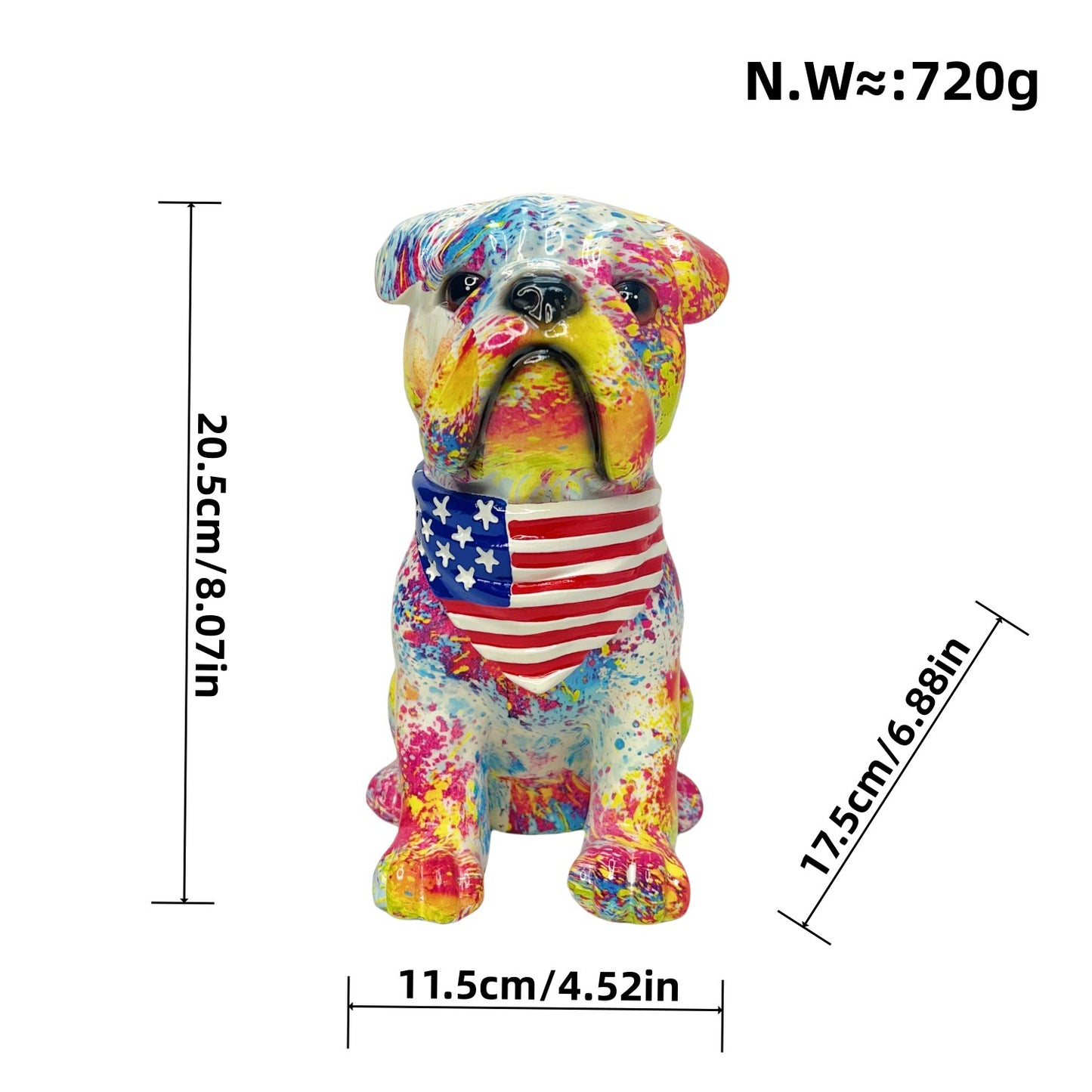 Colorful decorative figure of a dog in modern design Acalora