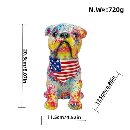 Colorful decorative figure of a dog in modern design Acalora