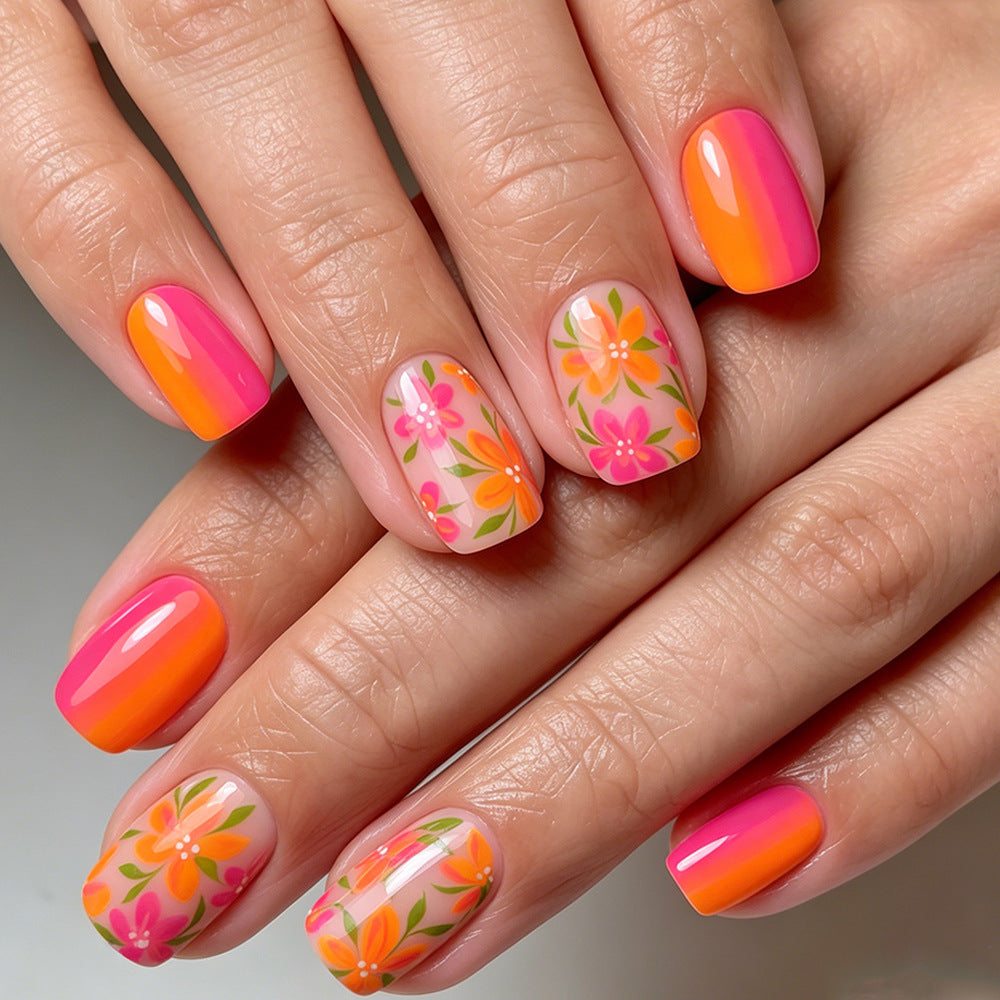 Floral Gel Nail Art Tips Acalora