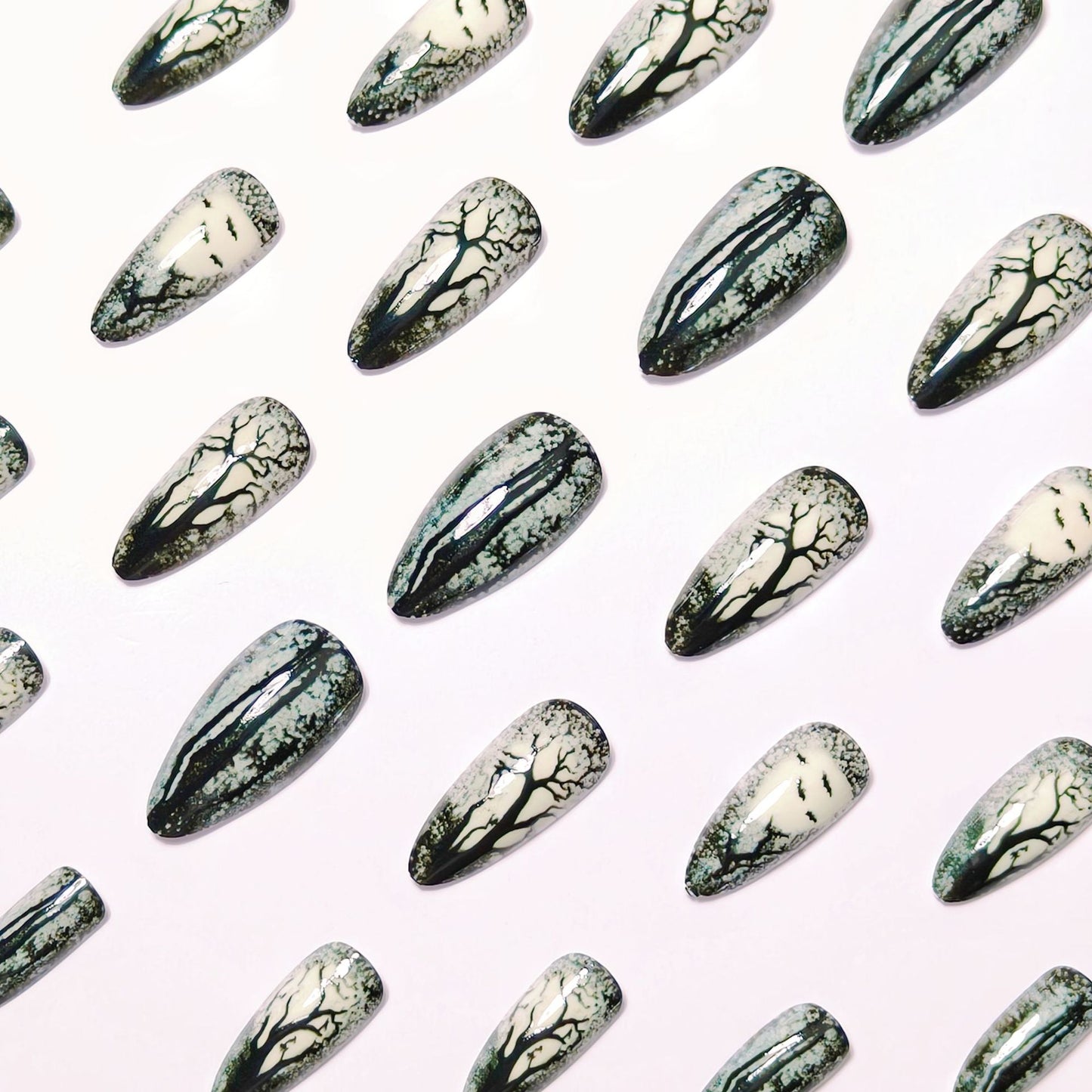 Artistic Nature-Inspired Nail Art Acalora