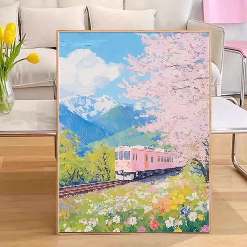 Scenic Train Landscape Wall Art