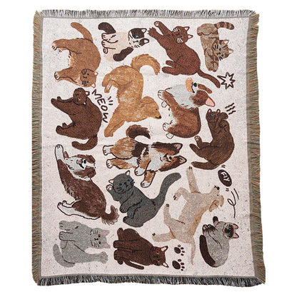 Whimsical Animal Print Throw Blanket