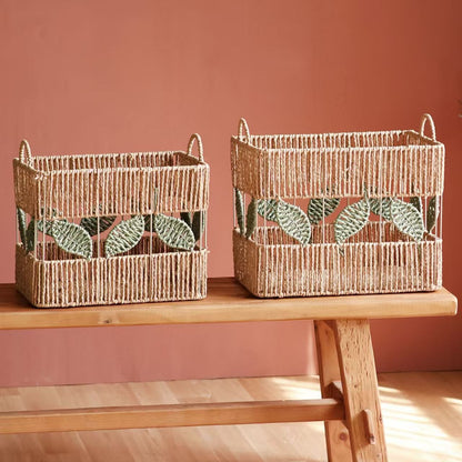 Decorative Storage Basket Made of Natural Material Acalora