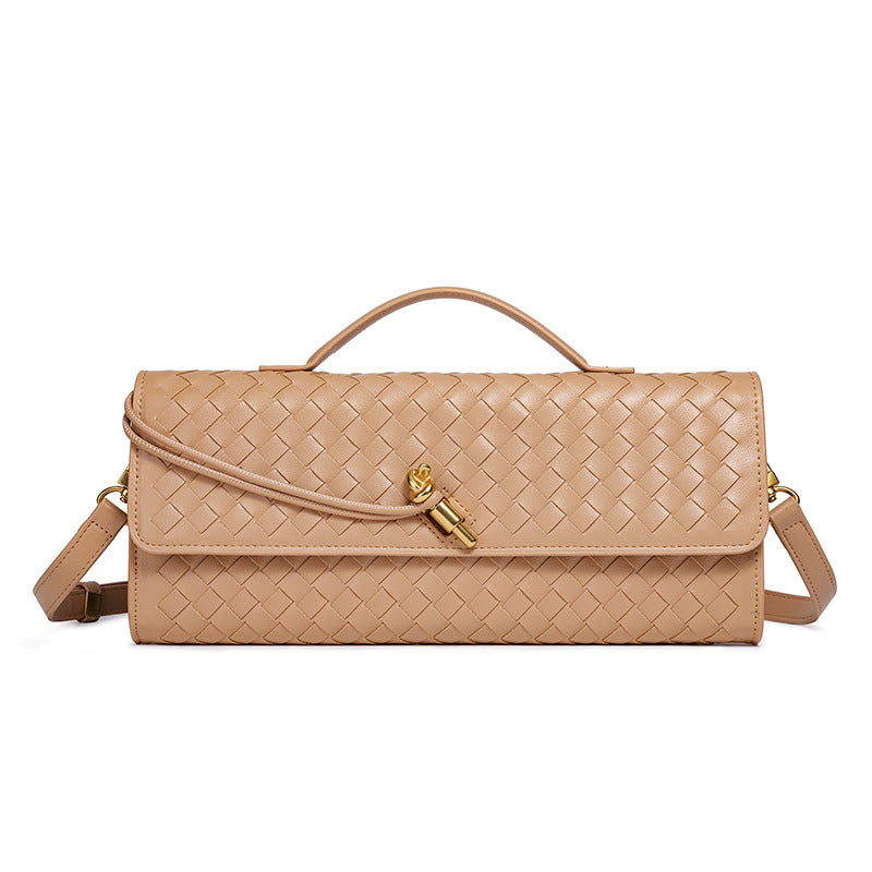 Woven Leather Clutch Acalora