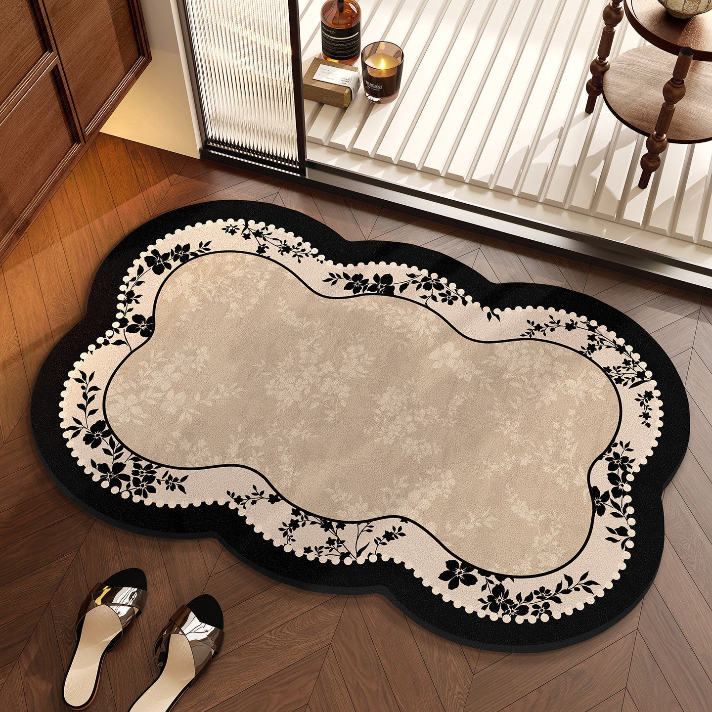 Floral Design Area Rug