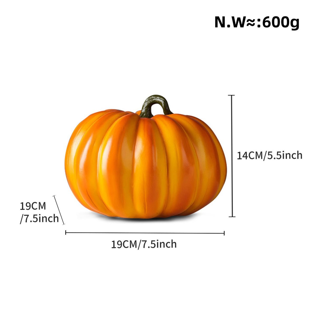 Decorative pumpkin figure as autumn probe Acalora