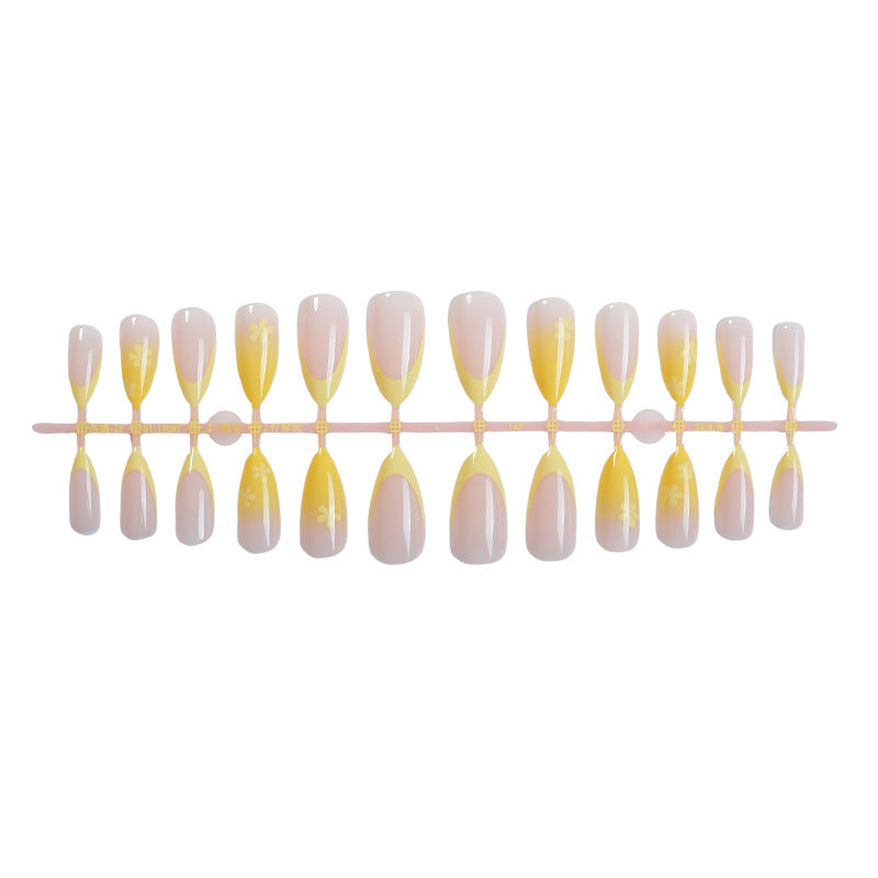 Vibrant Floral Decorative Press-On Nail Set Acalora