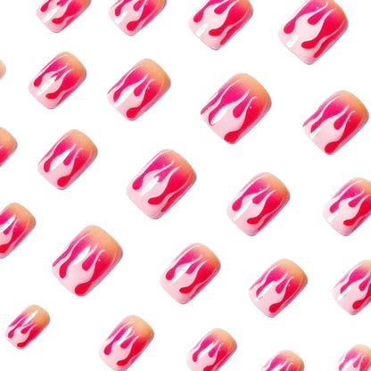 Artistic Flame Drip Nail Art Acalora