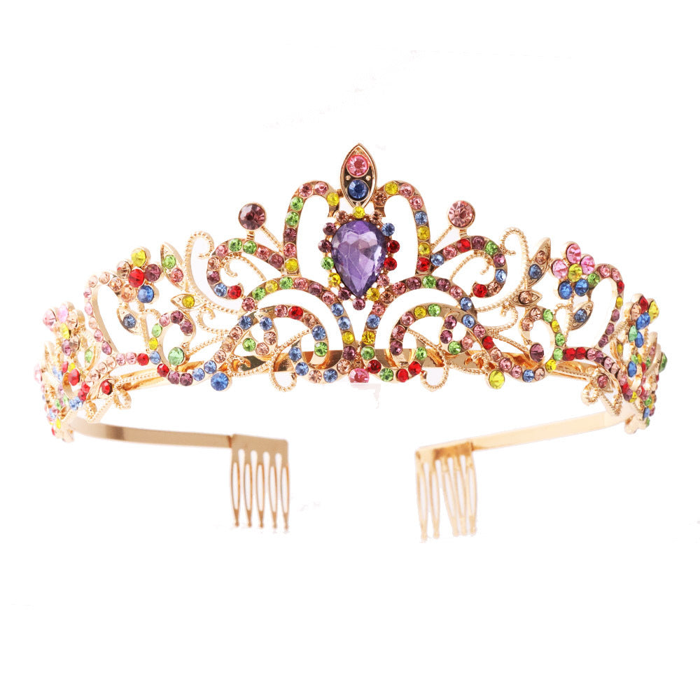 Ladies' Sparkling Crystal Tiara with filigree design wreath