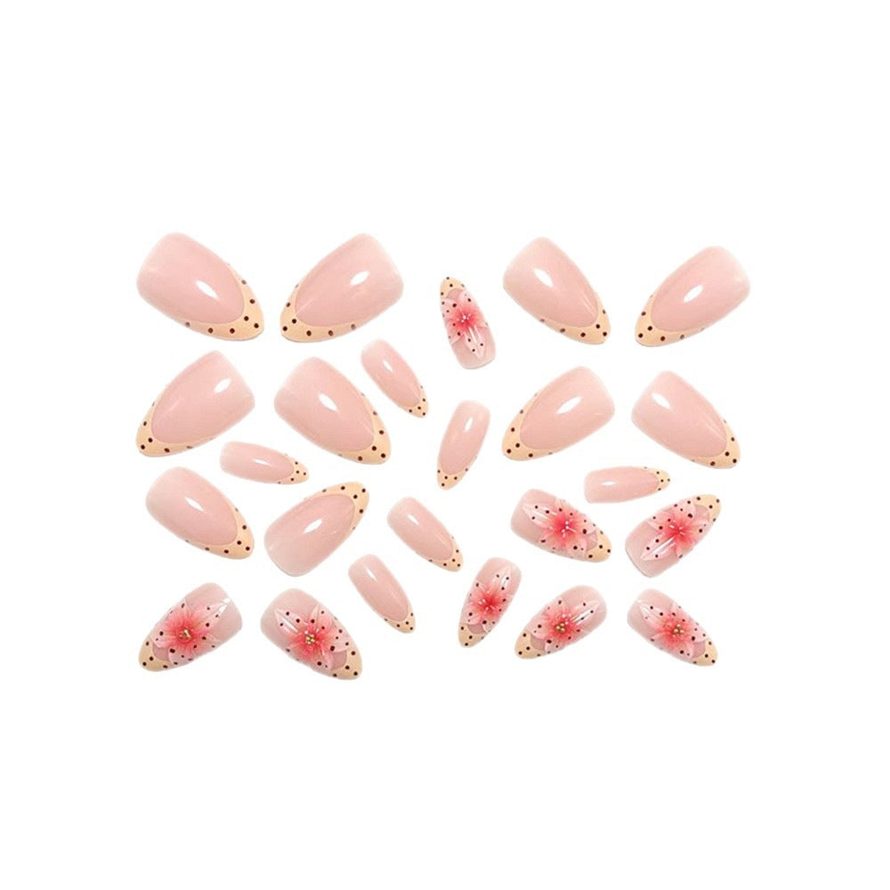 Nail art with floral 3D flower design and elegant color gradient Acalora