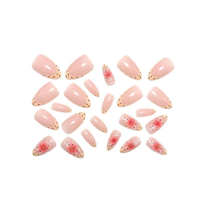 Nail art with floral 3D flower design and elegant color gradient Acalora