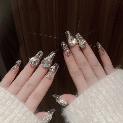 Decorative Crystal Embellished Nail Tips Acalora