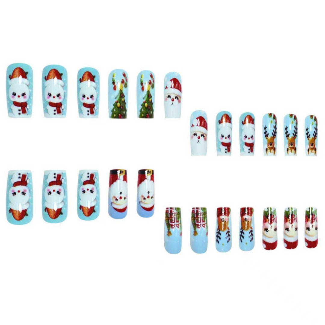 Festive Holiday Character Nail Art Set Acalora