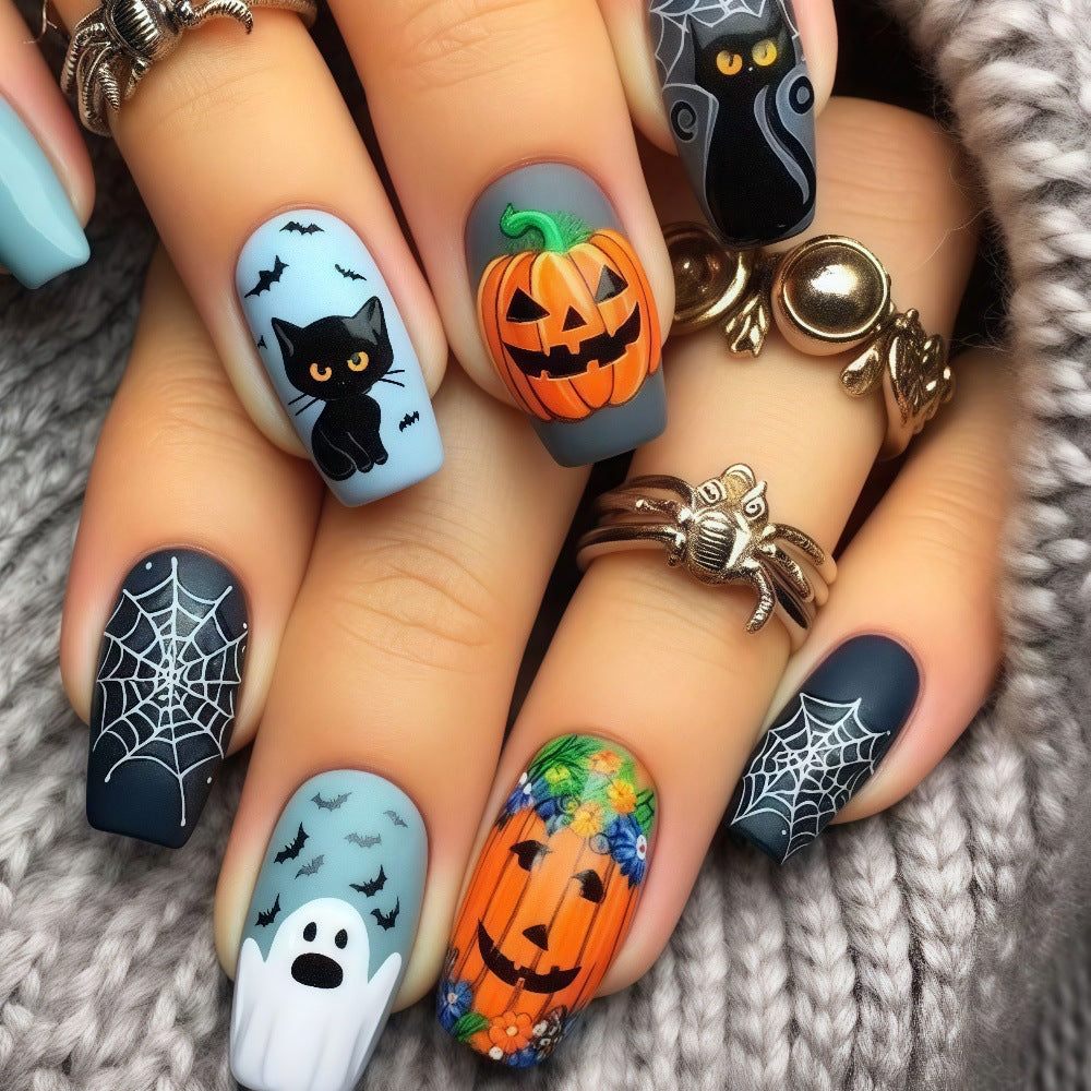 Creative Halloween Design Artificial Nails Acalora