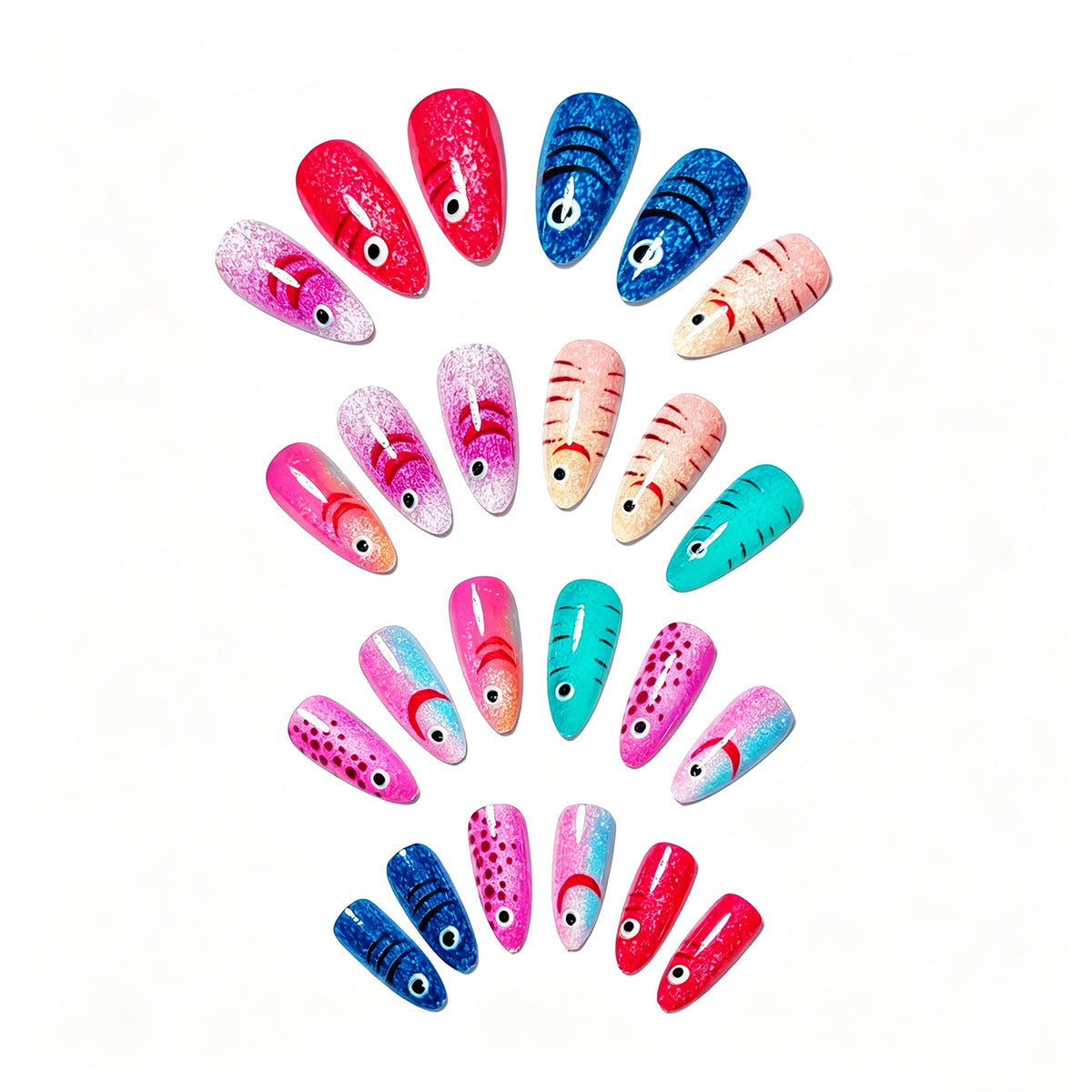 Playful Fish-Themed Nail Art Acalora