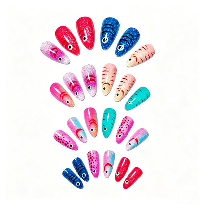 Playful Fish-Themed Nail Art Acalora