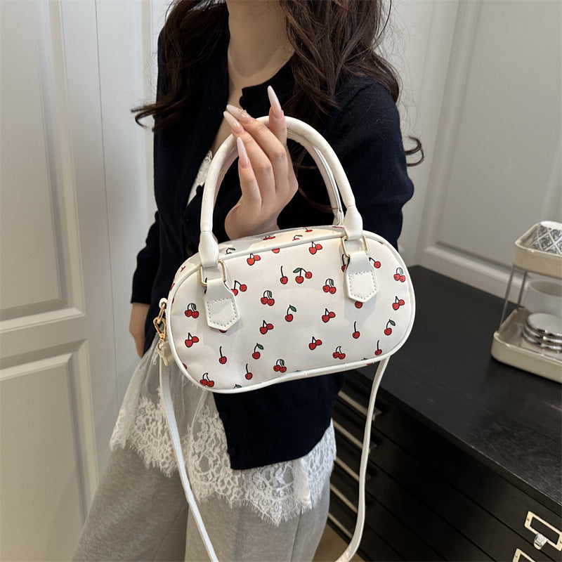 Playful Cherry Print Mini Handbag Acalora