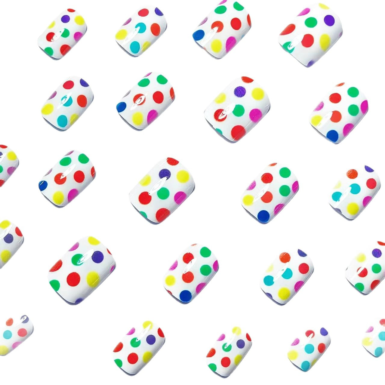 Playful Polka Dot Nail Art Acalora