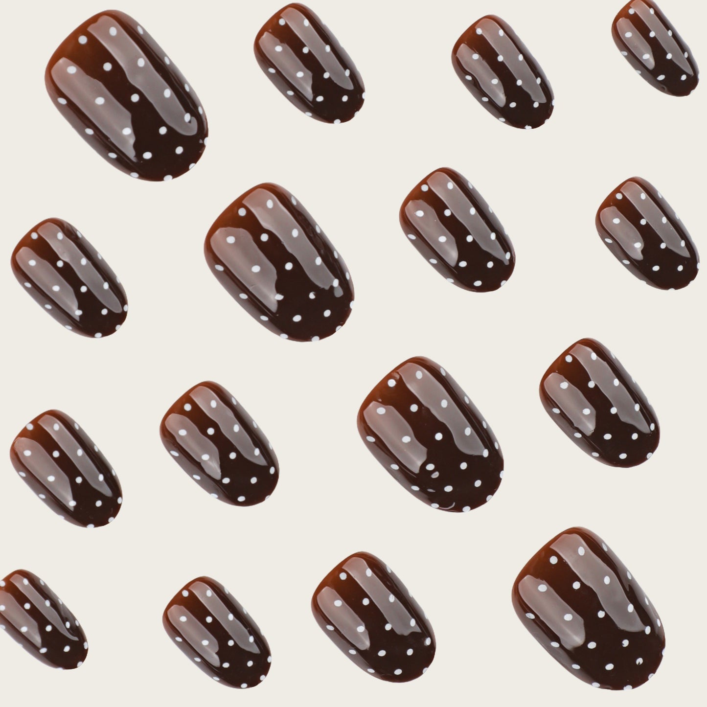 Trendy Polka Dot Press-On Nails Acalora