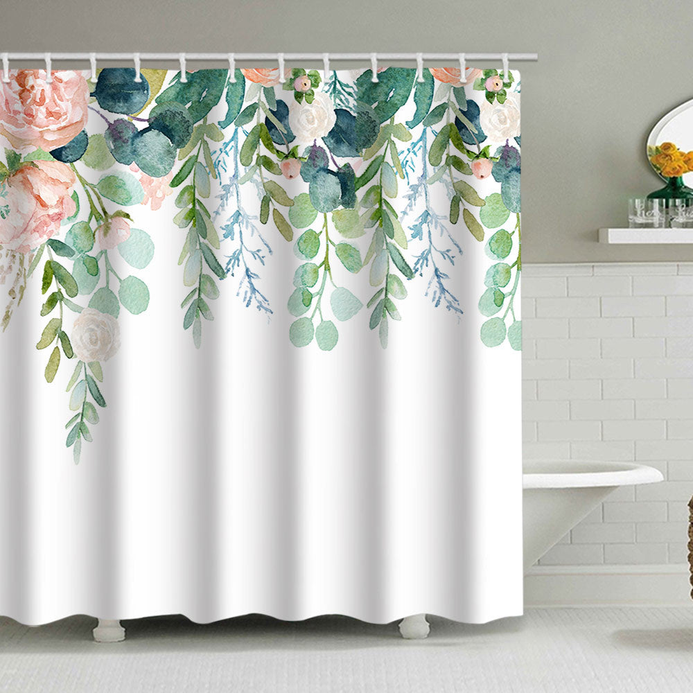 Floral Lavender Pattern Shower Curtain