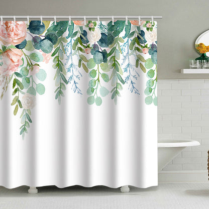 Floral Lavender Pattern Shower Curtain