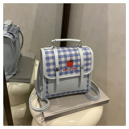 Playful Checked Mini Backpack Acalora