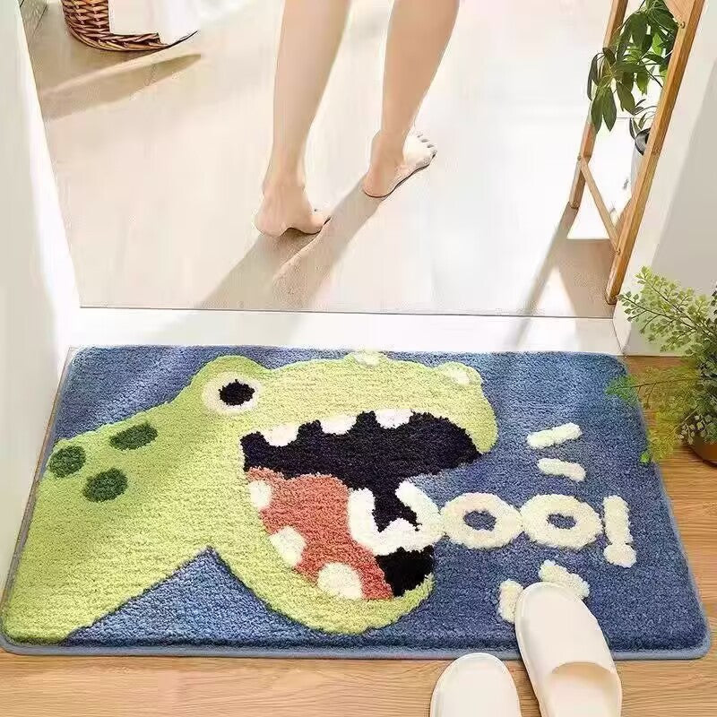 Cute Cartoon Bunny-Themed Bath Mat