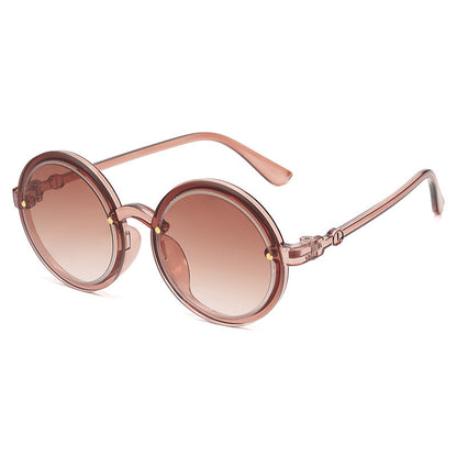 Women's Round Sunglasses with Transparent Frame Skanto