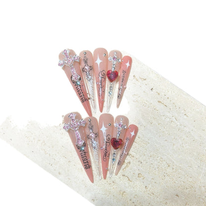 Artistic Press-On Nail Tips Acalora