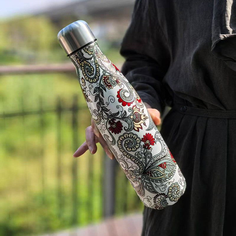 Unisex double-walled insulated bottle made of stainless steel with vacuum insulation and leak-proof screw cap Bowlift