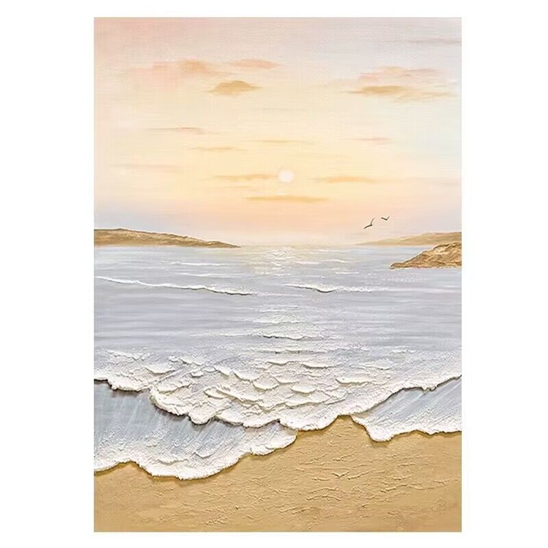 Coastal Serenity Textured Canvas Art