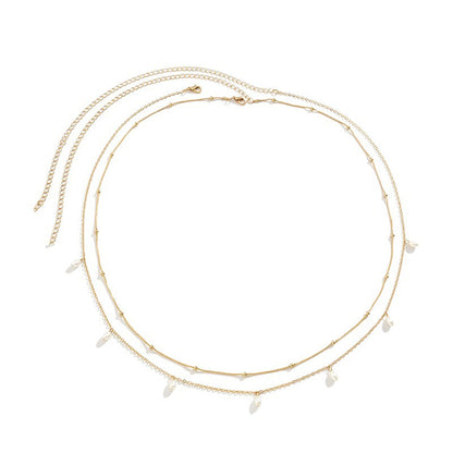 Elegant Layered Chain Necklace Acalora