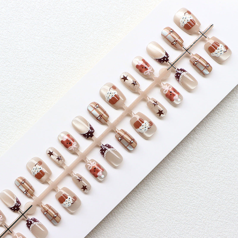 Whimsical Cupcake-Themed Press-On Nail Art Set Acalora