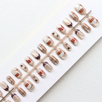 Whimsical Cupcake-Themed Press-On Nail Art Set Acalora