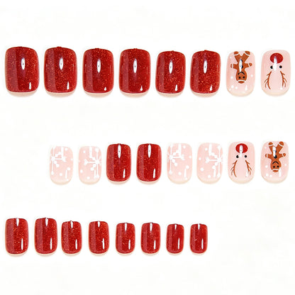 Festive Themed Press-On Nail Art Set Acalora