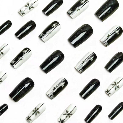 Elegant Winter Snowflake Nail Art Acalora
