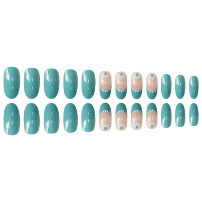 Elegant Floral Accent Nail Art Set Acalora