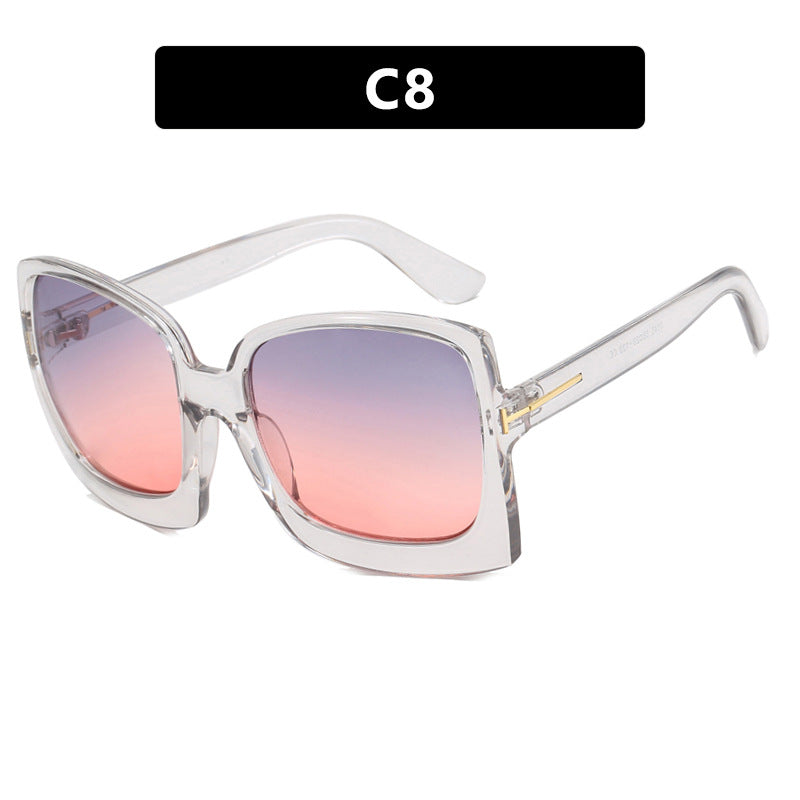 Women's oversized sunglasses in a modern square design with mirrored lenses Karnz