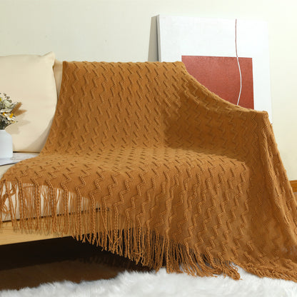 Unisex Cozy Knitted Throw Blanket