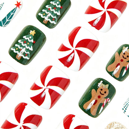 Decorative Holiday-Themed Press-On Nails Acalora