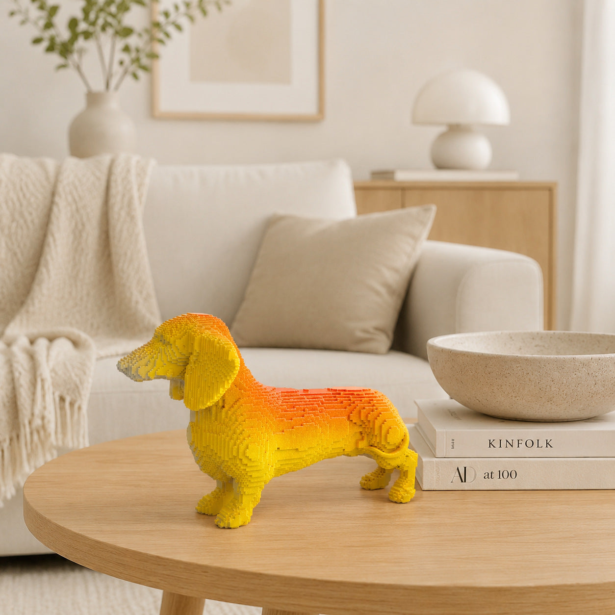 Playful decorative figure of a cute dachshund Acalora