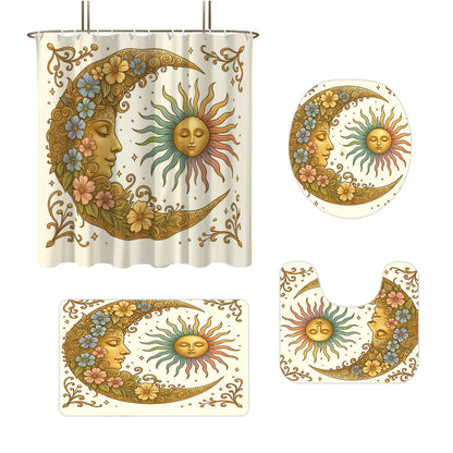 Celestial-Themed Four-Piece Bathroom Décor Set