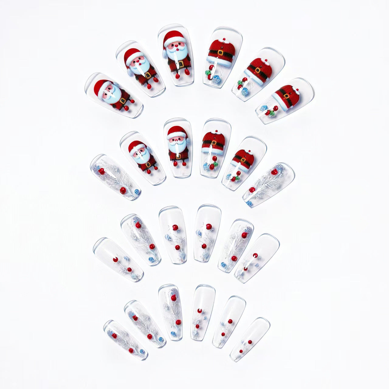 Christmas-Themed 3D Nail Art Acalora